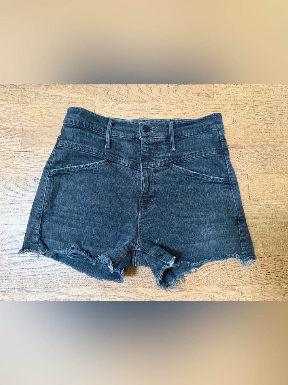 MOTHER Superior High-Rise Denim Shorts